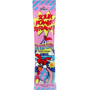 Sour Power Straws Cotton Candy